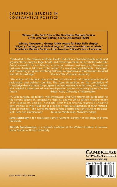 Produktbild: Comparative Historical Analysis in the Social Sciences