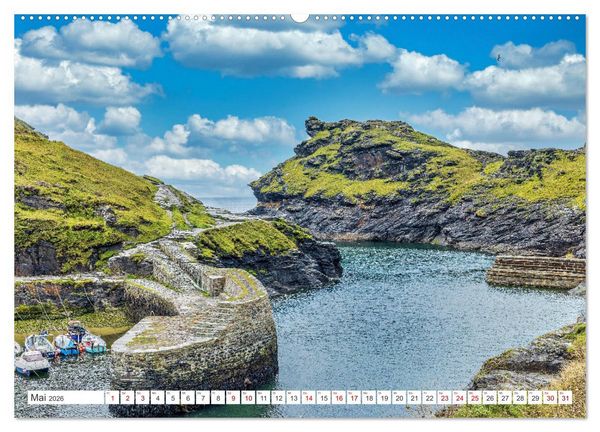 Produktbild: Cornwall - Malerische Landschaften mit grandiosen K&uuml;sten (Wandkalender 2026 DIN A2 quer), CALVENDO Monatskalender
