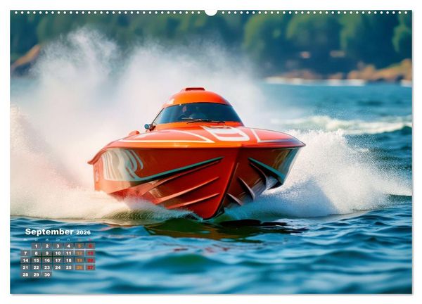 Produktbild: Speedboote (Wandkalender 2026 DIN A2 quer), CALVENDO Monatskalender