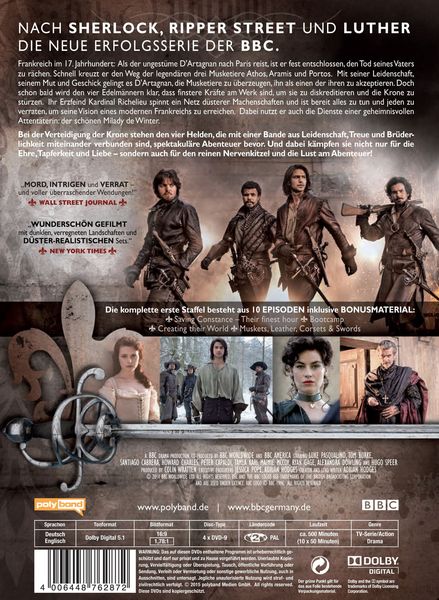 Produktbild: Die Musketiere - Die komplette erste Staffel [4 DVDs]