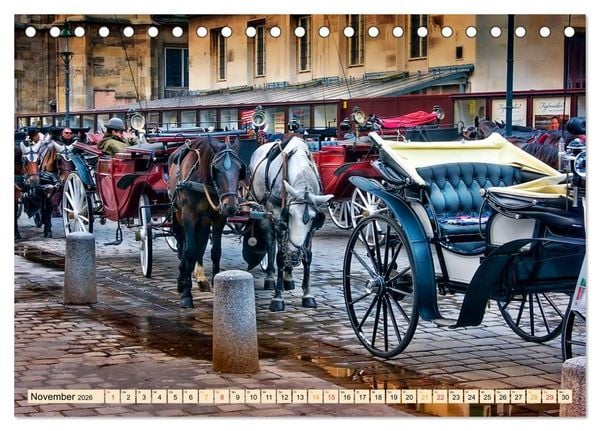 Produktbild: Pferdekutschen - Vorg&auml;nger des Automobils (Tischkalender 2026 DIN A5 quer), CALVENDO Monatskalender