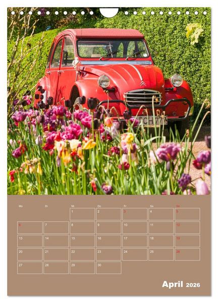 Produktbild: Citro&euml;n 2 CV &ndash; Flower Power (Wandkalender 2026 DIN A4 hoch), CALVENDO Monatskalender