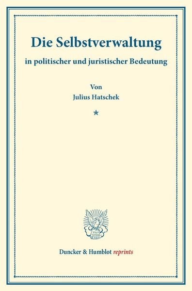 Produktbild: Die Selbstverwaltung