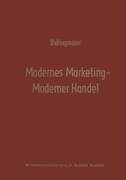 Produktbild: Modernes Marketing - Moderner Handel