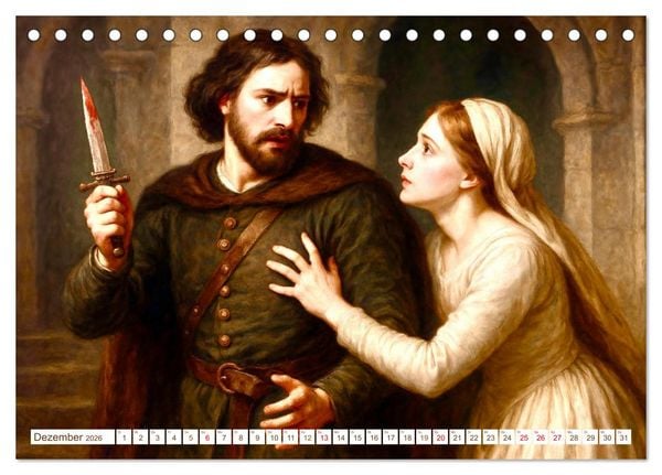 Produktbild: William Shakespeare (Tischkalender 2026 DIN A5 quer), CALVENDO Monatskalender