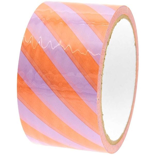 Produktbild: Paketklebeband Flieder / Neonorange, 5 cm x 32 m