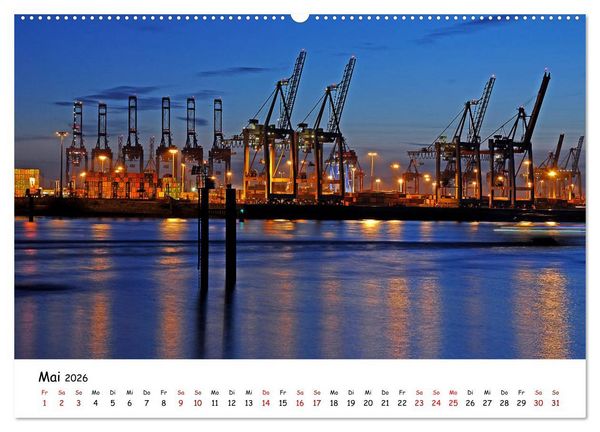 Produktbild: Hamburg schl&auml;ft nie (Wandkalender 2026 DIN A2 quer), CALVENDO Monatskalender