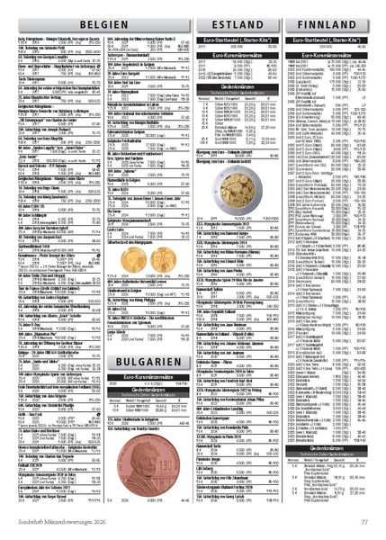 Produktbild: Münzenbewertungen Sonderheft 2026