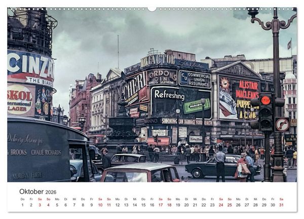 Produktbild: London - Vintage Views (hochwertiger Premium Wandkalender 2026 DIN A2 quer), Kunstdruck in Hochglanz