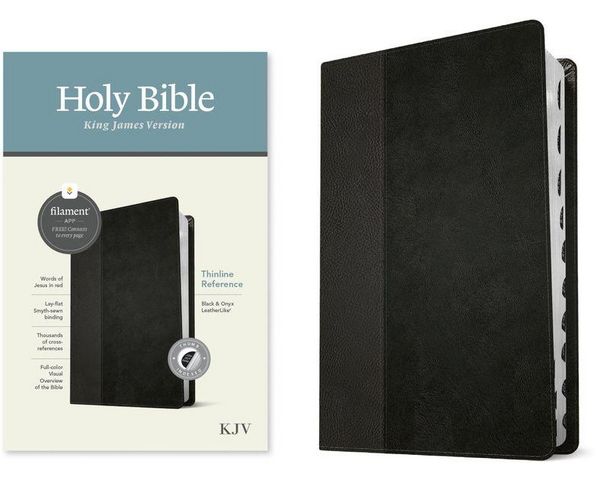 Produktbild: KJV Thinline Reference Bible, Filament Enabled (Leatherlike, Black/Onyx, Indexed, Red Letter)