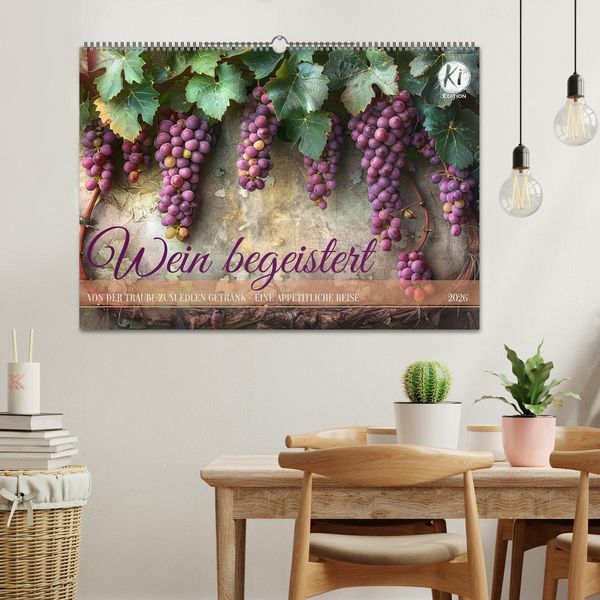 Produktbild: Wein begeistert (Wandkalender 2026 DIN A2 quer), CALVENDO Monatskalender