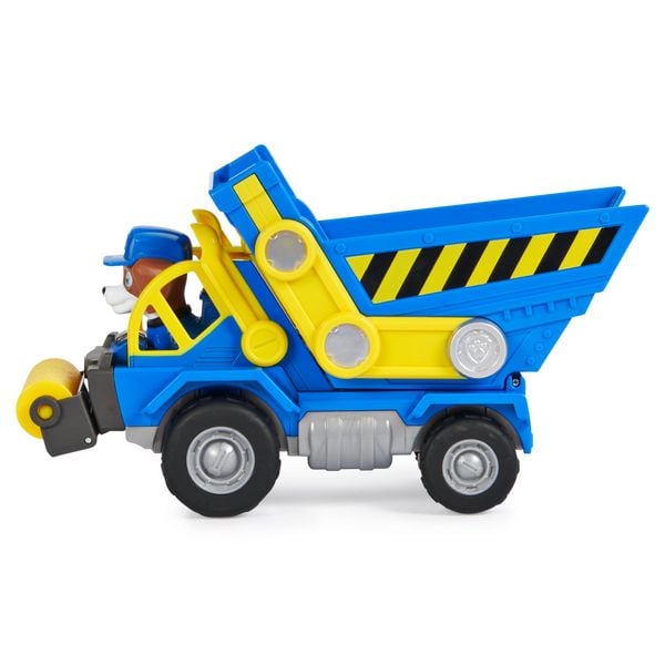 Produktbild: Rubble und Crew - Kipplaster-Baufahrzeug mit Wheeler-Figur, bewegliche Walze & Kippbr&uuml;cke, TV-Serie Spielzeug, f&uuml;r Kinder ab 3 Jahren
