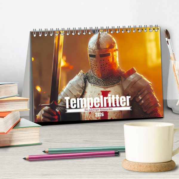 Produktbild: Tempelritter - Ein m&auml;chtiger Ritterorden (Tischkalender 2026 DIN A5 quer), CALVENDO Monatskalender