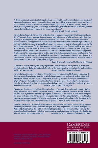 Produktbild: Thomas Jefferson and Executive Power