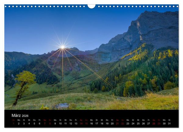 Produktbild: Licht &uuml;ber Alpenlandschaften (Wandkalender 2026 DIN A3 quer), CALVENDO Monatskalender