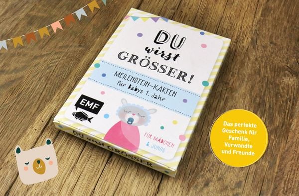 Produktbild: Du wirst gr&ouml;&szlig;er! Meilenstein-Karten f&uuml;r Babys 1. Jahr
