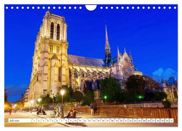 Produktbild: Geliebtes Paris - Ein Bilderbogen aus der Stadt der Liebe (Wandkalender 2026 DIN A4 quer), CALVENDO Monatskalender