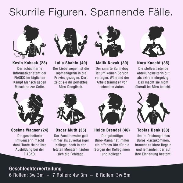Produktbild: Culinario Mortale - F&ouml;rdern, feiern, feuern - Krimidinner f&uuml;r Zuhause f&uuml;r 6-8 Pe