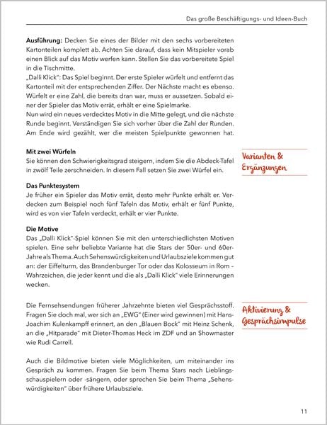 Produktbild: Das gro&szlig;e Besch&auml;ftigungsbuch f&uuml;r Menschen mit Demenz. Ideen, Spiele, Besch&auml;ftigungen f&uuml;r Senioren mit Demenz. Ratgeber.