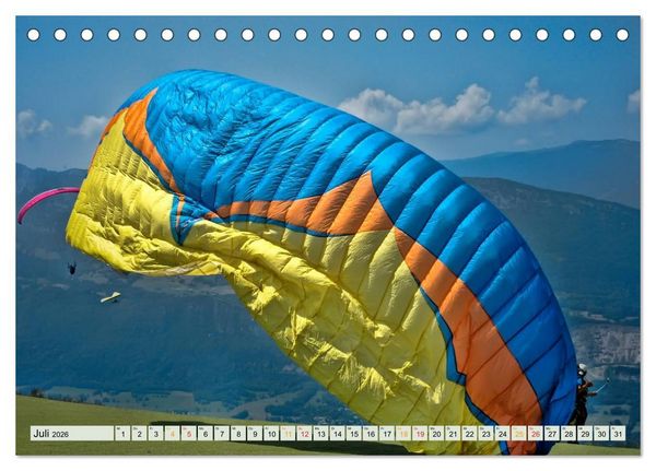 Produktbild: Freiheit und Abenteuer - Paragliding (Tischkalender 2026 DIN A5 quer), CALVENDO Monatskalender