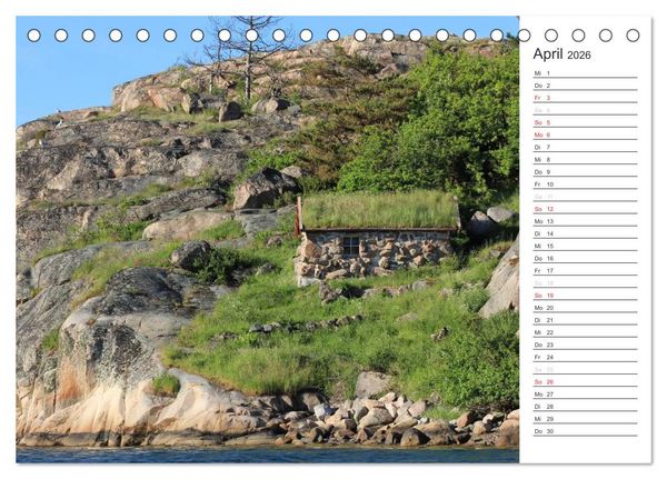 Produktbild: Unterwegs in Schweden (Tischkalender 2026 DIN A5 quer), CALVENDO Monatskalender