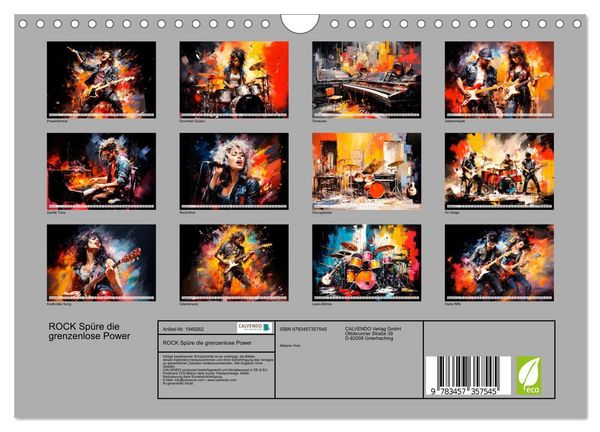 Produktbild: ROCK Sp&uuml;re die grenzenlose Power (Wandkalender 2026 DIN A4 quer), CALVENDO Monatskalender