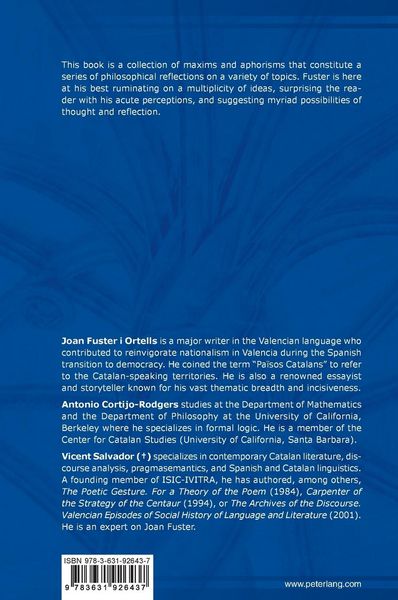 Produktbild: Joan Fuster Aphorisms
