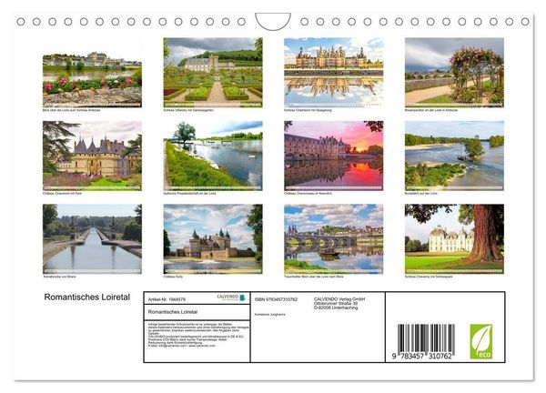Produktbild: Romantisches Loiretal (Wandkalender 2026 DIN A4 quer), CALVENDO Monatskalender