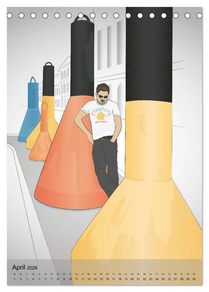 Produktbild: Zw&ouml;lf Augenblicke - Illustrationen aus dem Leben (Tischkalender 2026 DIN A5 hoch), CALVENDO Monatskalender