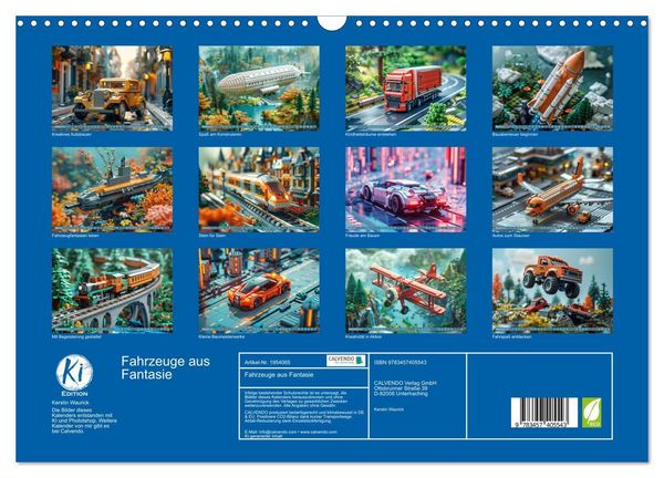 Produktbild: Fahrzeuge aus Fantasie (Wandkalender 2026 DIN A3 quer), CALVENDO Monatskalender