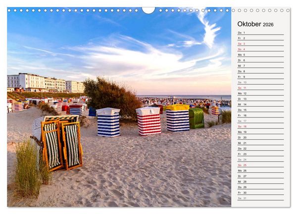 Produktbild: BORKUM Geburtstagskalender mit Planerfunktion (Wandkalender 2026 DIN A3 quer), CALVENDO Monatskalender