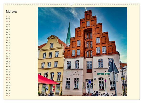 Produktbild: L&uuml;beck, Stadt auf der Insel (Wandkalender 2026 DIN A2 quer), CALVENDO Monatskalender