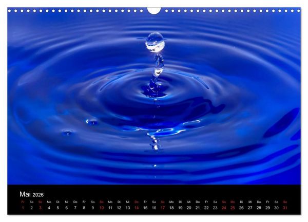 Produktbild: Wassertropfen (Wandkalender 2026 DIN A3 quer), CALVENDO Monatskalender