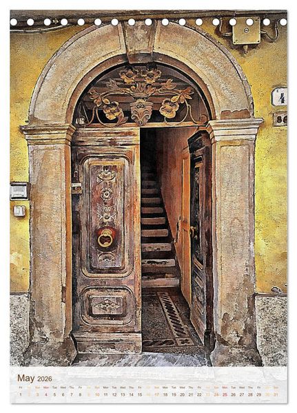 Produktbild: Umbrian Doorways (Desk Calendar 2026 DIN A5 portrait), CALVENDO 12 Month DeskCalendar