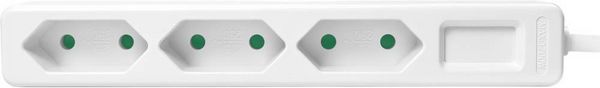 Produktbild: LogiLink LPS229 Steckdosenleiste 3fach Wei&szlig; Konturenstecker 1 St.