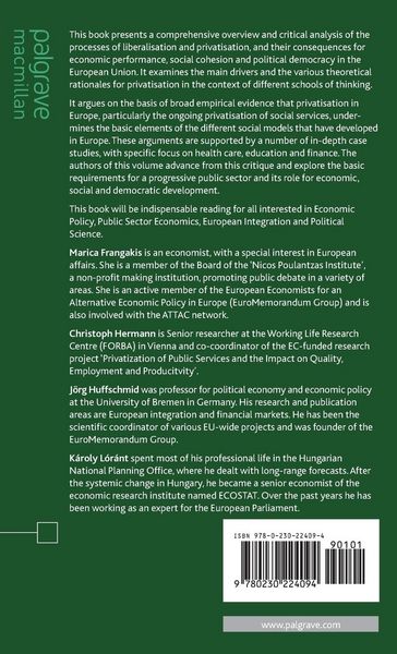 Produktbild: Privatisation against the European Social Model