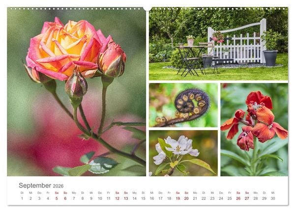 Produktbild: Ein Garten, der zum Verweilen einl&auml;dt (Wandkalender 2026 DIN A2 quer), CALVENDO Monatskalender