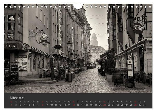 Produktbild: Dresden Schwarz Weiss 2026 (Wandkalender 2026 DIN A4 quer), CALVENDO Monatskalender
