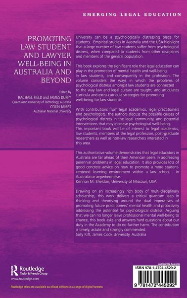 Produktbild: Promoting Law Student and Lawyer Well-Being in Australia and Beyond