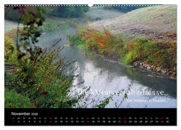 Produktbild: Die Wetterau mit Mundart-Statements (Wandkalender 2026 DIN A2 quer), CALVENDO Monatskalender