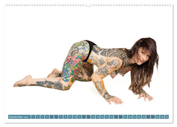 Produktbild: Tattoo-Liebe, die unter die Haut geht (hochwertiger Premium Wandkalender 2026 DIN A2 quer), Kunstdruck in Hochglanz