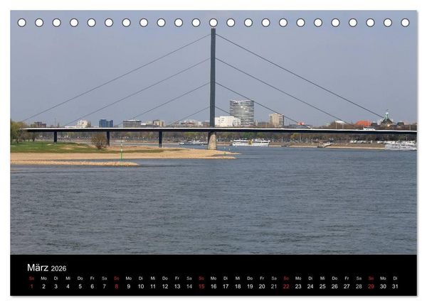 Produktbild: Von Ufer zu Ufer, Wege &uuml;ber den Rhein in D&uuml;sseldorf (Tischkalender 2026 DIN A5 quer), CALVENDO Monatskalender