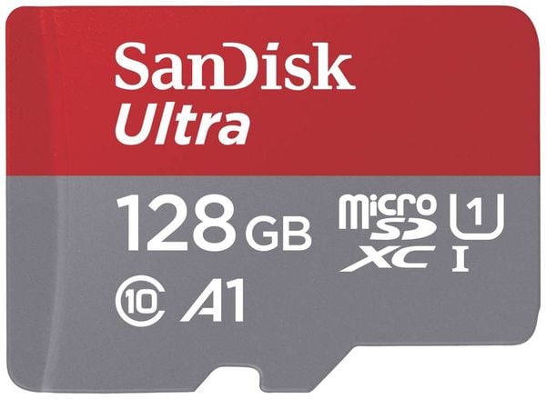 SanDisk Ultra + Adapter microSDXC-Karte 128 GB A1 Application Performance Class, UHS-Class 1