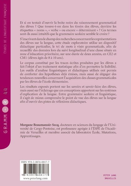Produktbild: Conceptualiser les classes de mots