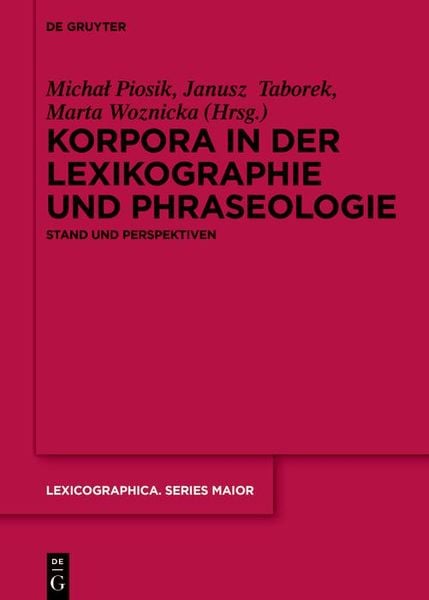 Produktbild: Korpora in der Lexikographie und Phraseologie