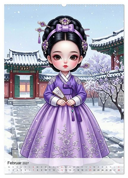 Produktbild: Fabulous Dolls &ndash; Perlen Asiens (hochwertiger Premium Wandkalender 2027 DIN A2 hoch), Kunstdruck in Hochglanz