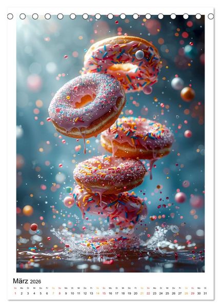 Produktbild: Donuts f&uuml;r Gourmets (Tischkalender 2026 DIN A5 hoch), CALVENDO Monatskalender