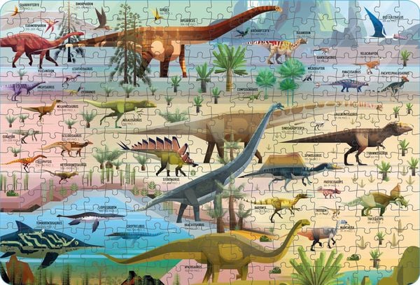 Produktbild: Puzzle & Buch: Die Zeit der Dinosaurier