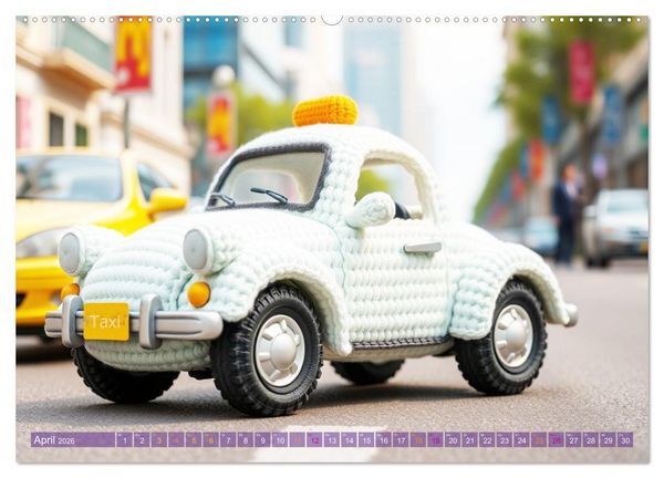 Produktbild: Amigurumi Fahrzeugtr&auml;ume - H&auml;kelstyle in Pastellt&ouml;nen (Wandkalender 2026 DIN A2 quer), CALVENDO Monatskalender