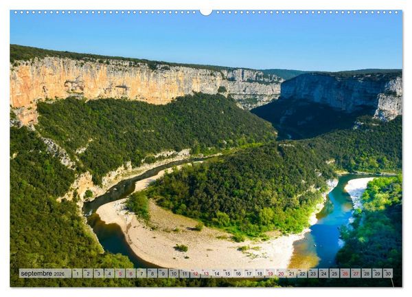 Produktbild: La beaut&eacute; de l'Ard&egrave;che (Calendrier mural 2026 DIN A2 vertical) calendrier de bureau